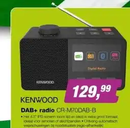 EP Kenwood CR-M70DAB-B DAB+ radio Zwart aanbieding