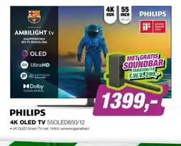 EP EP:Bundel Philips 55OLED850/12 4K TV & TAB8200/12Soundbar aanbieding