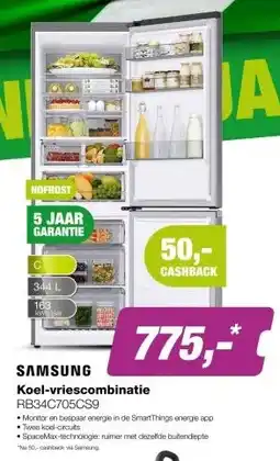EP Samsung RB34C705CS9/EF Koel-vriescombinatie aanbieding