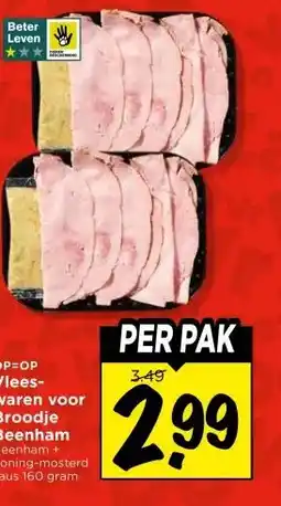 Vomar Voordeelmarkt Vlees- waren voor Broodje Beenham aanbieding