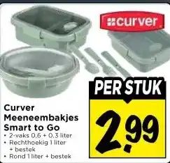 Vomar Voordeelmarkt Curver Meeneembakjes Smart to Go 2 aanbieding