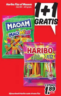 Dekamarkt Haribo fizz of maoam aanbieding