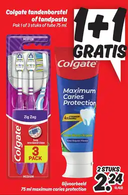 Dekamarkt Colgate tandenborstel of tandpasta aanbieding