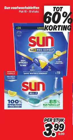 Dekamarkt Sun vaatwastabletten aanbieding