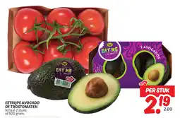 Dekamarkt Eetrijpe avocado of trostomaten aanbieding