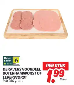 Dekamarkt Dekavers voordeel boterhamworst of leverworst aanbieding
