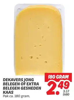 Dekamarkt Dekavers jong belegen of extra belegen gesneden kaas aanbieding