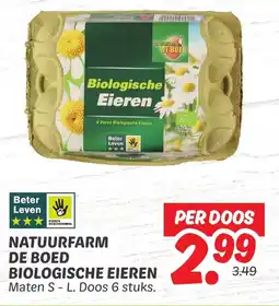 Dekamarkt Natuurfarm de boed biologische eieren aanbieding