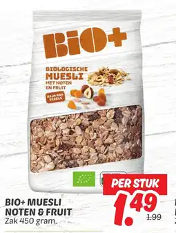 Dekamarkt Bio+ muesli noten & fruit aanbieding