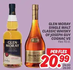 Dekamarkt Glen moray single malt classic whisky of joseph guy cognac vs aanbieding