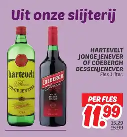 Dekamarkt Hartevelt jonge jenever of coebergh bessenjenever aanbieding