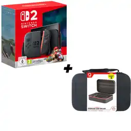 MediaMarkt NINTENDO Switch 2 - Spelconsole + Mario Kart World + QWARE Opbergtas Zwart Bundel 256 GB aanbieding