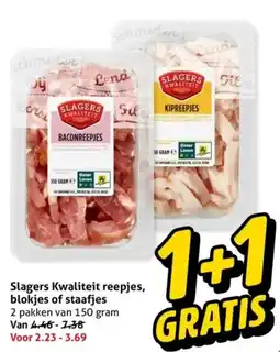 Hoogvliet Slagers Kwaliteit reepjes, blokjes of staafjes aanbieding