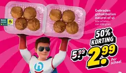 Hoogvliet Gebraden gehaktballen naturel of ui aanbieding