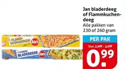 Hoogvliet Jan bladerdeeg of Flammkuchen deeg aanbieding