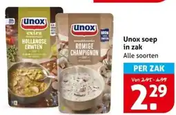 Hoogvliet Unox soep in zak aanbieding