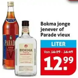 Hoogvliet Bokma jonge jenever of Parade vieux aanbieding