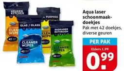 Hoogvliet Aqua laser schoonmaak doekjes aanbieding