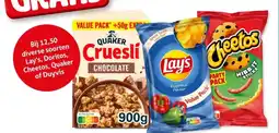 Hoogvliet Lay's, Doritos, Cheetos, Quaker of Duyvis aanbieding