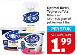 Hoogvliet Optimel Kwark, Yoghurt of Vla aanbieding