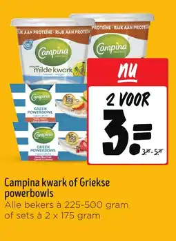 Jumbo Campina kwark of Griekse powerbowls aanbieding