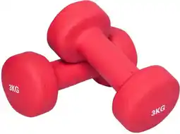 Bol.com Gorilla Sports Dumbells - Halterset - Aerobics - Vinyl - 6 kg (2 x 3 kg) aanbieding