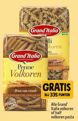 Jumbo Alle Grand Italia volkoren of half volkoren pasta aanbieding