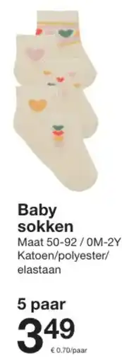 Zeeman Baby sokken aanbieding