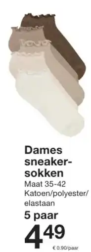 Zeeman Dames sneaker sokken aanbieding