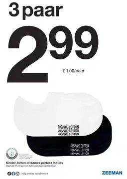 Zeeman Kinder, heren of dames perfect footies aanbieding