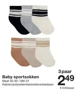 Zeeman Baby sportsokken aanbieding