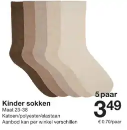 Zeeman Kinder sokken aanbieding