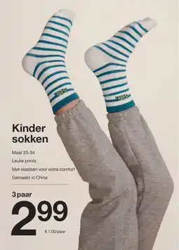 Zeeman Kinder sokken aanbieding