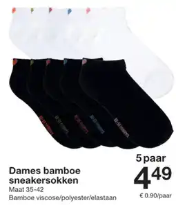 Zeeman Dames bamboe sneakersokken aanbieding