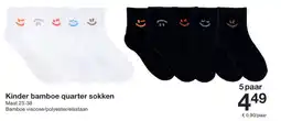 Zeeman Kinder bamboe quarter sokken aanbieding