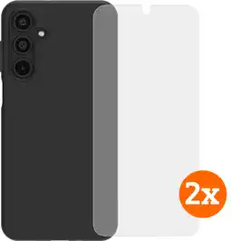 Coolblue BlueBuilt Back Cover Samsung Galaxy A16 4G/5G Zwart + Screenprotector Glas Duo Pack aanbieding