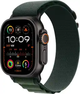 Coolblue Apple Watch Ultra 2 4G 49mm Zwart Alpine Band Groen M aanbieding