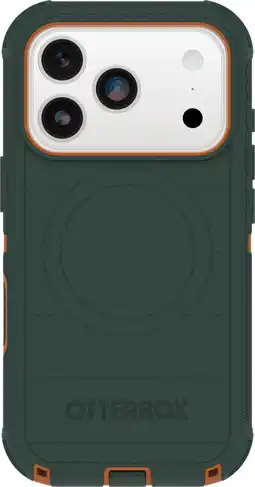 Coolblue Otterbox Defender Pro iPhone 17 Pro Back Cover met MagSafe Magneet Groen aanbieding