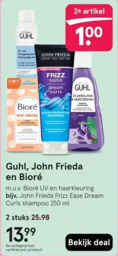 Etos Guhl, John Frieda en Bioré aanbieding