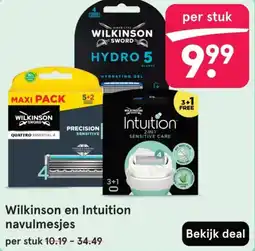 Etos Wilkinson en Intuition navulmesjes aanbieding