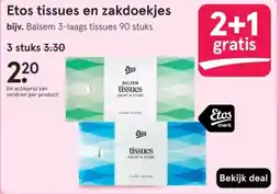 Etos Etos tissues en zakdoekjes aanbieding