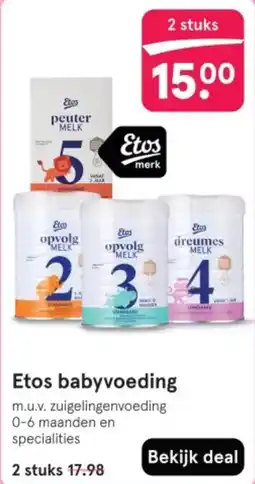 Etos Etos babyvoeding aanbieding