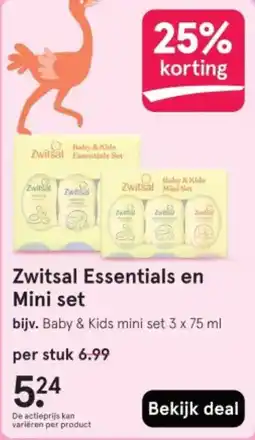 Etos Zwitsal Essentials en Mini set aanbieding