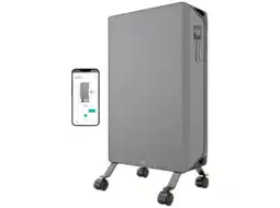 MediaMarkt Duux Edge Smart Olie Radiator 2000w Gray Oliegevulde Kachel Wit aanbieding