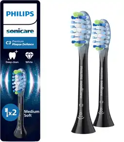 MediaMarkt Philips Sonicare 2 C3 Premium Plaque Defence Hx9042/88 Opzet Borstels Zwart aanbieding