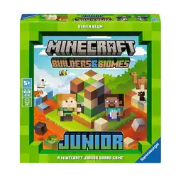 MediaMarkt Ravensburger Minecraft Junior Game Builders And Biome Bordspel aanbieding