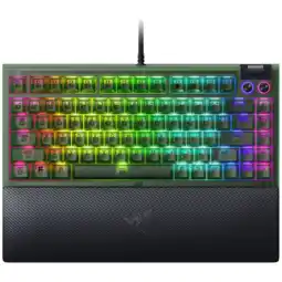 MediaMarkt Razer Blackwidow V4 75% - Phantom Green Ed. Us Layout Bedraad Gamingtoetsenbord Zwart aanbieding