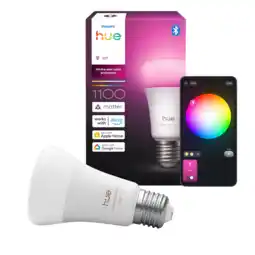 MediaMarkt Philips Hue Led A60 Wit En Gekleurd Licht E27 Fitting Slimme Ledlamp aanbieding