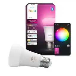 MediaMarkt Philips Hue Led A60 Wit En Gekleurd Licht E27 Fitting Slimme Ledlamp aanbieding
