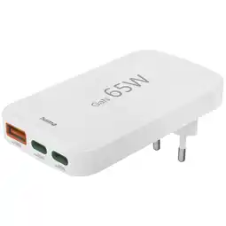 MediaMarkt Hama Snellader 2x Usb-c 1x Usb-a Pd 65 W Inklapbaar Wit Thuislader aanbieding